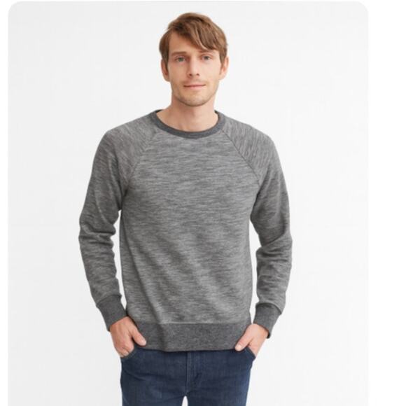 Everlane SZ S The Crew Pullover Marled Gray Sweatshirt Unisex - Picture 2 of 8